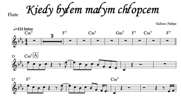 Nutki i akordy do kiedy byłem małym chłopcem - graj z pasją