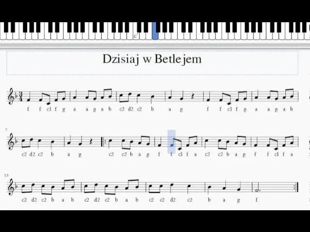 Nuty do Gdzie jest nasze Betlejem - łatwe do nauki dla każdego